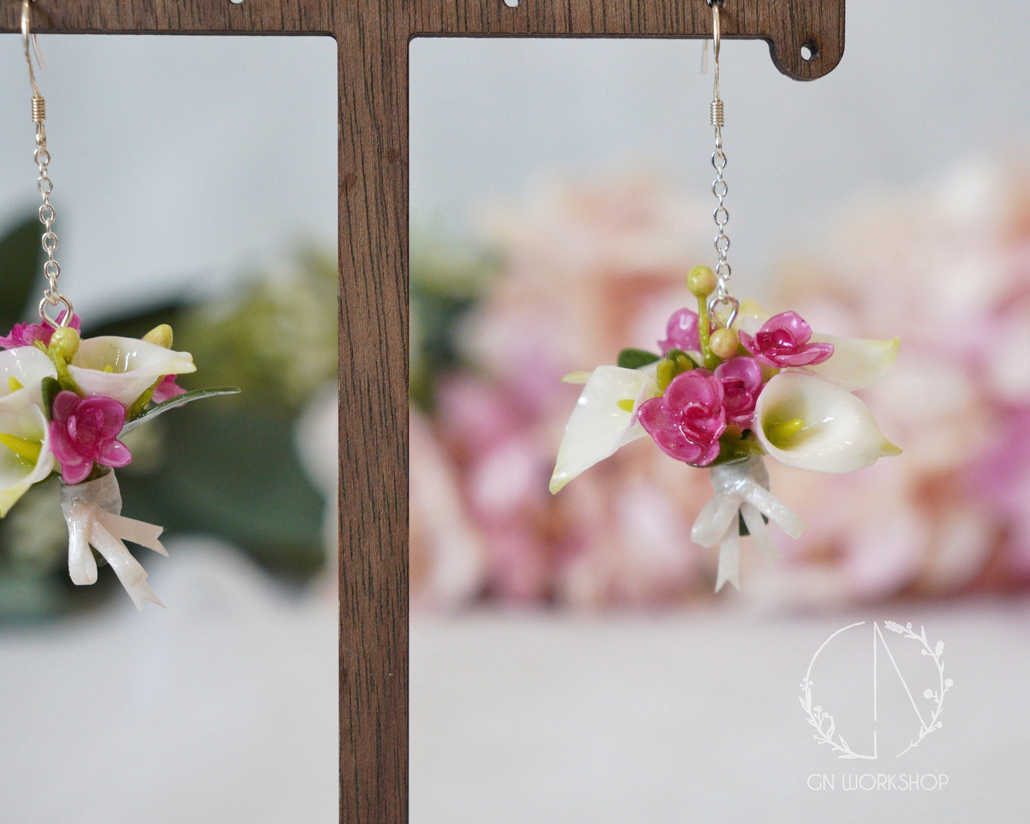 Wedding Bouquet Dangles - Calla Lily & Orchid